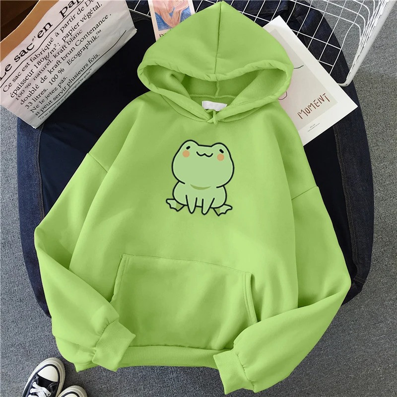 Cute Frog Hoodie | Cozy Kawaii Sweatshirt in 6 Colors