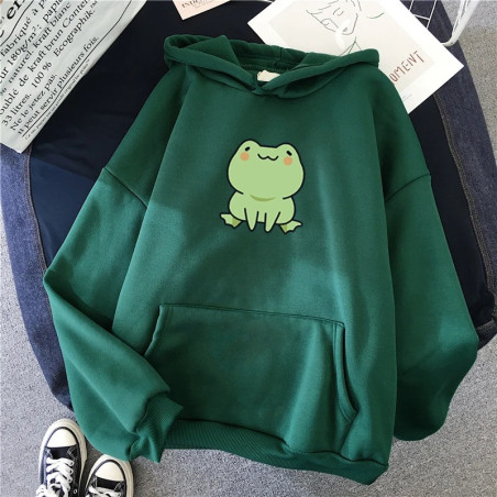 Cute Frog Hoodie | Cozy Kawaii Sweatshirt in 6 Colors