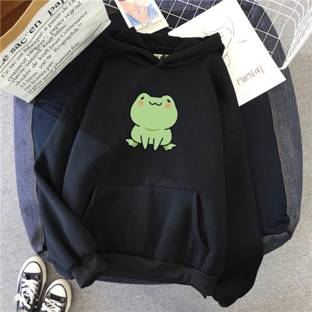 Cute Frog Hoodie | Cozy Kawaii Sweatshirt in 6 Colors
