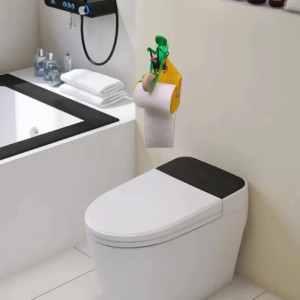 Funny Frog on Bike Toilet Paper Holder | Cute Bathroom Decor