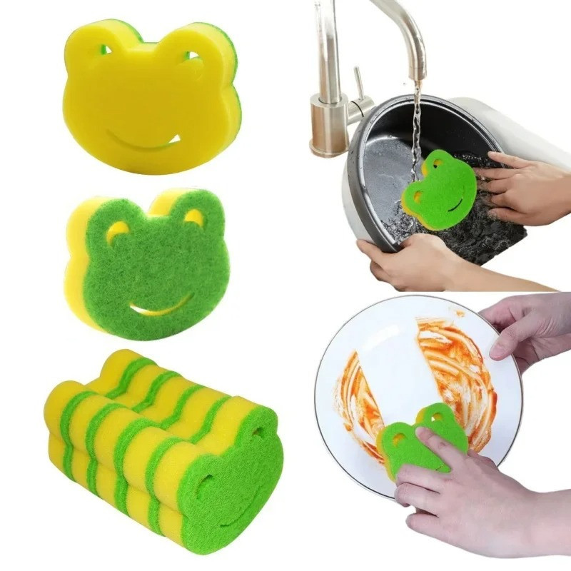 Cute Frog Kitchen Sponges (20-Pack) | Funny Cleaning Gift Idea