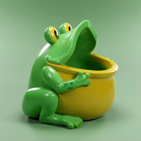 Cute Laughing Frog Trinket Dish | Funny Home Decor Gift