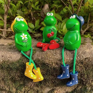 Funny Frog Garden Statue in Rain Boots | Unique Decor Gift