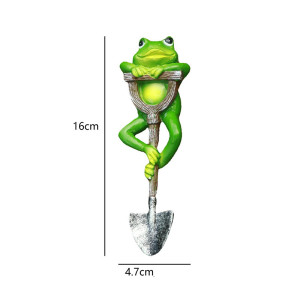 Funny Frog on Shovel Statue | Cute Garden & Yard Decor Gift