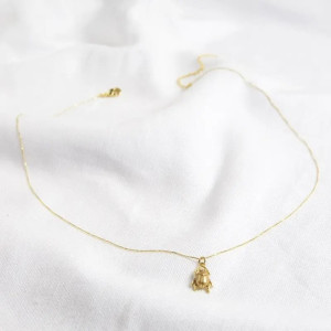 Gold Scarab Beetle Necklace | Minimalist Spiritual Jewelry