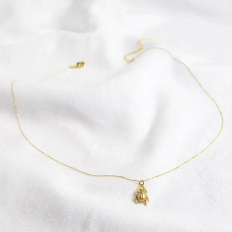 Gold Scarab Beetle Necklace | Minimalist Spiritual Jewelry