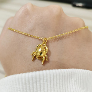 Gold Scarab Beetle Necklace | Minimalist Spiritual Jewelry