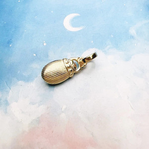 Egyptian Scarab Beetle Pendant | 925 Silver & Gemstones