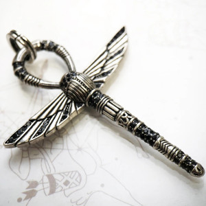 Scarab Ankh Pendant in 925 Silver | Unique Egyptian Jewelry