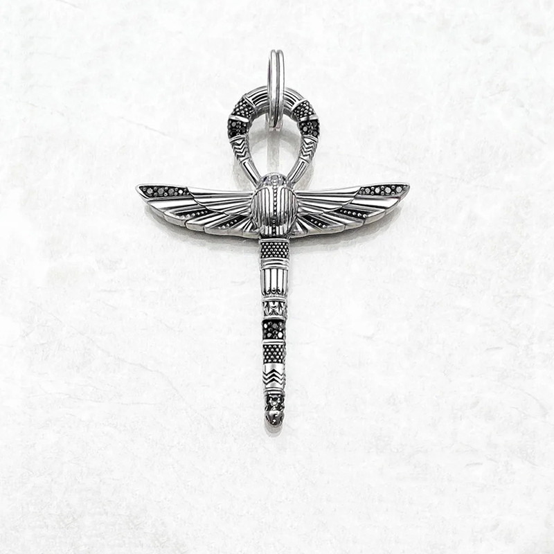 Scarab Ankh Pendant in 925 Silver | Unique Egyptian Jewelry
