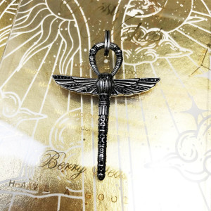 Scarab Ankh Pendant in 925 Silver | Unique Egyptian Jewelry