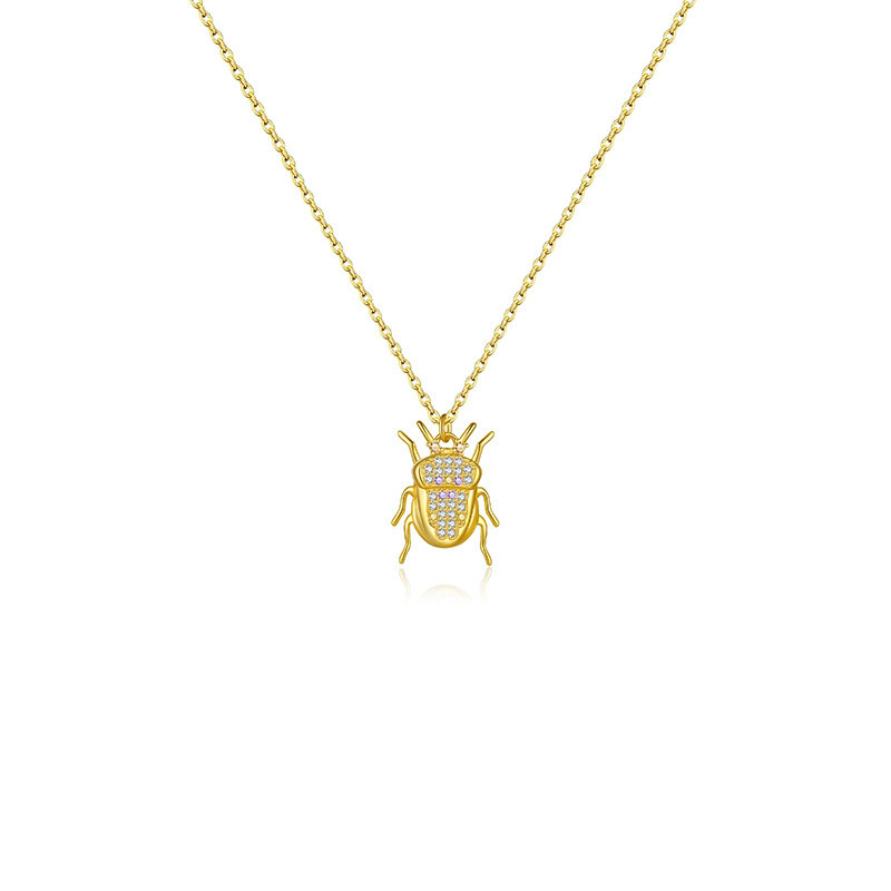 Cute Scarab Beetle Necklace 925 Silver – 7 Unique Designs