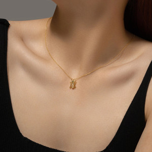 Cute Scarab Beetle Necklace 925 Silver – 7 Unique Designs