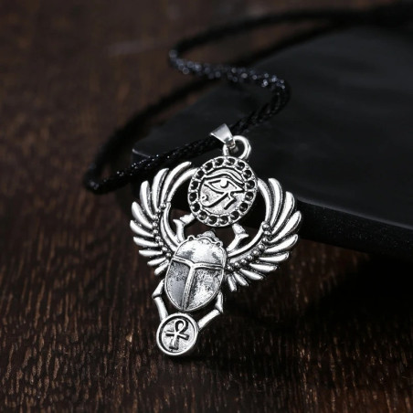 Divine Eye Scarab Necklace | Powerful Egyptian Amulet