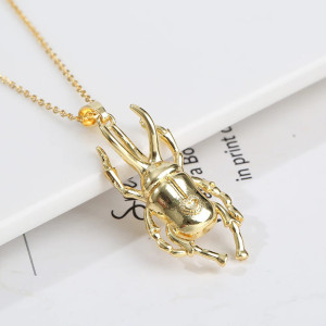 Heart Scarab Beetle Necklace | Gold, Silver & Rose Gold Options
