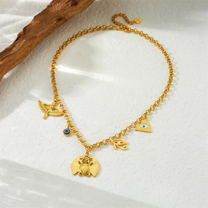 Unique Egyptian Scarab Necklace | Eye of Horus & Isis Gift
