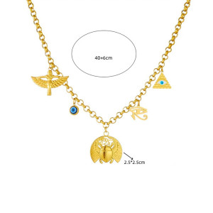 Unique Egyptian Scarab Necklace | Eye of Horus & Isis Gift