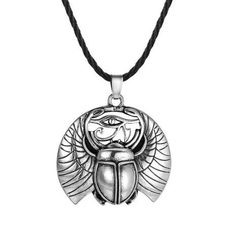 Mystic Scarab Beetle Necklace with Eye of Horus | Gold or Silver