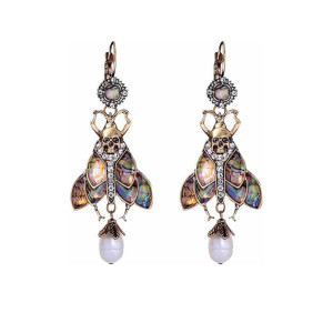 Imperial Emerald Scarab Earrings – Unique Gothic & Mystical Jewelry