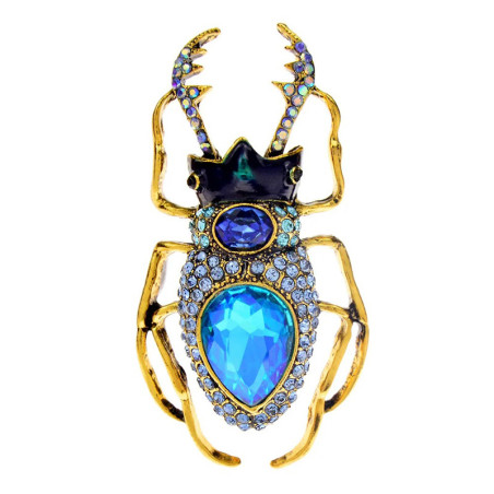 Vintage Scarab Brooch Pin | Royal Sapphire Blue Jewelry Gift