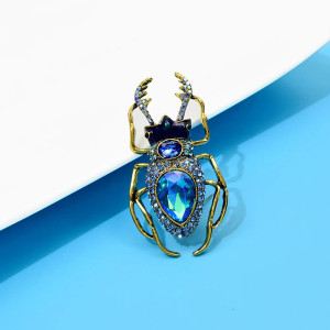 Vintage Scarab Brooch Pin | Royal Sapphire Blue Jewelry Gift