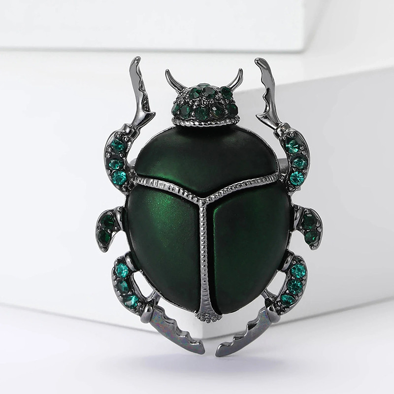 Sacred Beetle Brooch Pin | Unique Insect Jewelry Gift