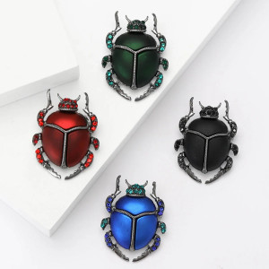 Sacred Beetle Brooch Pin | Unique Insect Jewelry Gift