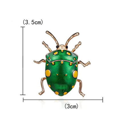 Cosmic Beetle Brooch Pin | Cute Enamel Insect Jewelry Gift