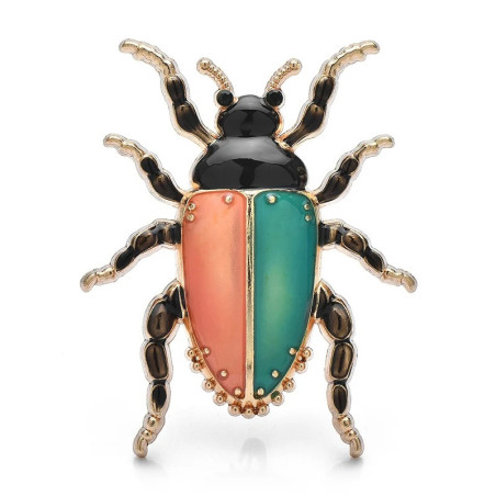 Cute Pastel Scarab Beetle Brooch | Unique Enamel Pin Gift