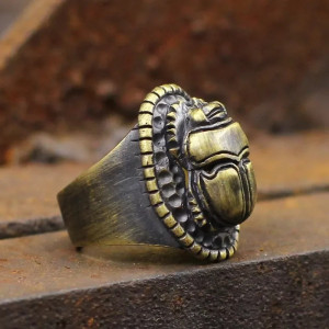 Vintage Scarab Beetle Ring | Unique Egyptian Talisman Gift