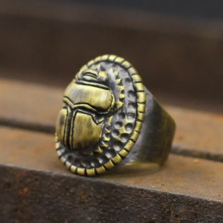 Vintage Scarab Beetle Ring | Unique Egyptian Talisman Gift