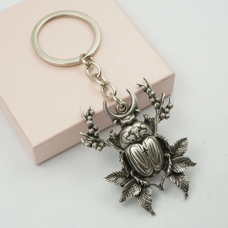 Vintage Scarab Beetle Keychain | Moon & Leaf Spiritual Gift