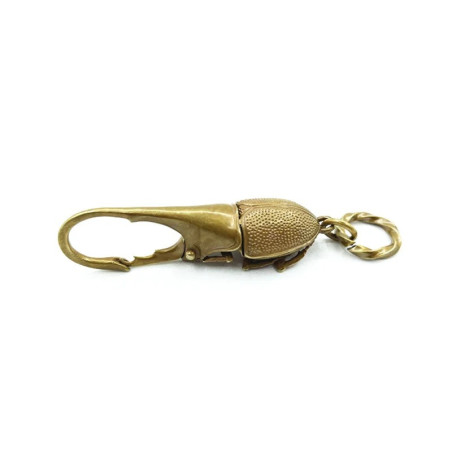 Vintage Gold Hercules Beetle Keychain – Powerful & Retro Charm