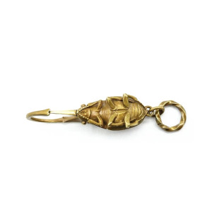 Vintage Gold Hercules Beetle Keychain – Powerful & Retro Charm