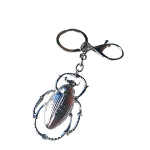 Gold Scarab Keychain – Chrome Elegance & Lucky Charm Symbol