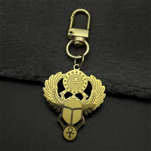 Divine Trinity Scarab Keychain – Egyptian Talisman in 3 Colors
