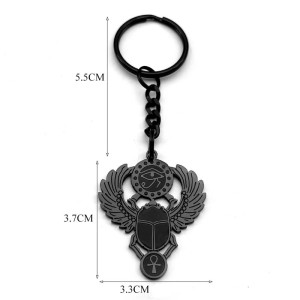 Divine Trinity Scarab Keychain – Egyptian Talisman in 3 Colors