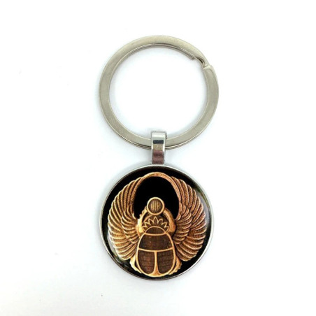 Sacred Sun Scarab Keychain | Unique Egyptian Rebirth Symbol