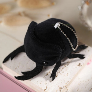 Velvet Night Beetle Keychain | Cute Plush Gift for Insect Lovers