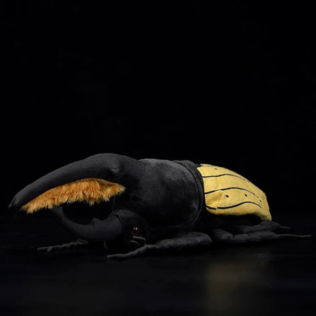 Golden Sun Beetle Plush | Cute Giant Black & Yellow Insect Toy
