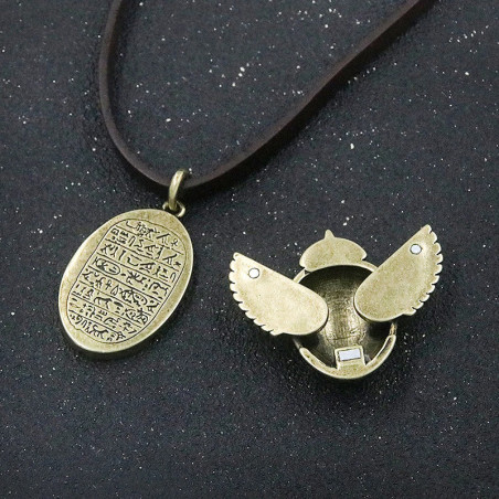Egyptian Scarab Beetle Necklace - Hieroglyph's Treasure Gift