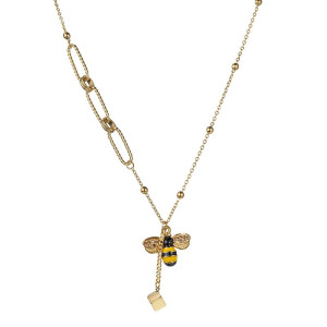 Cute Golden Bee Necklace - Unique Nature-Inspired Jewelry Gift