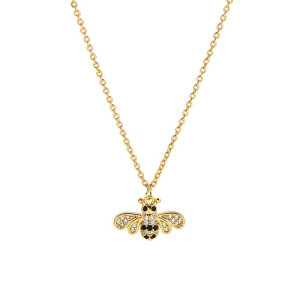 Cute Sparkling Bee Necklace | Gold Bee Jewelry Gift for Women
