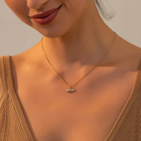 Cute Sparkling Bee Necklace | Gold Bee Jewelry Gift for Women