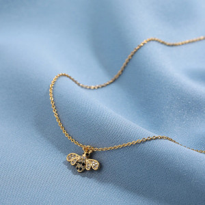 Cute Sparkling Bee Necklace | Gold Bee Jewelry Gift for Women