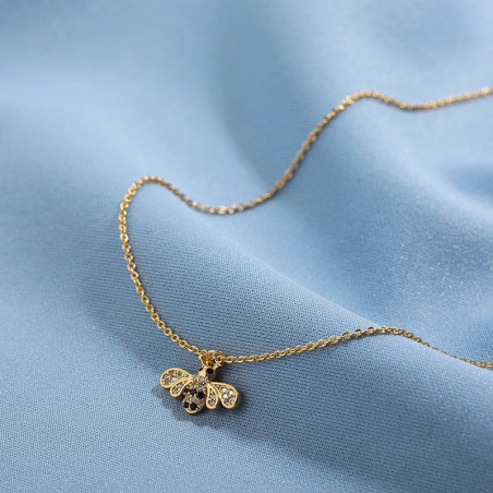 Cute Sparkling Bee Necklace | Gold Bee Jewelry Gift for Women