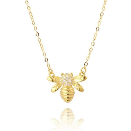 Radiant Queen Bee Necklace - Elegant & Minimalist Gold Jewelry