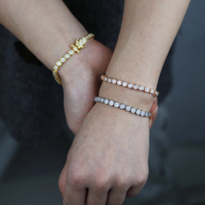 Sparkling Honeycomb Bee Bracelet | Gold, Rose Gold & Silver