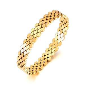 Solar Scale Bee Bracelet | Modern Gold Bee Jewelry Gift