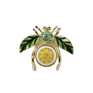 Zesty Lemon Bee Brooch - Cute Nature-Inspired Jewelry